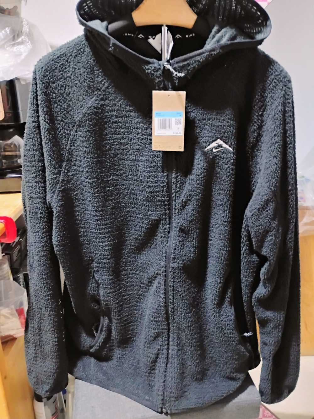 Nike Trail Dri-FIT Fleece Full-Zip Hooded Jacket Black Medium